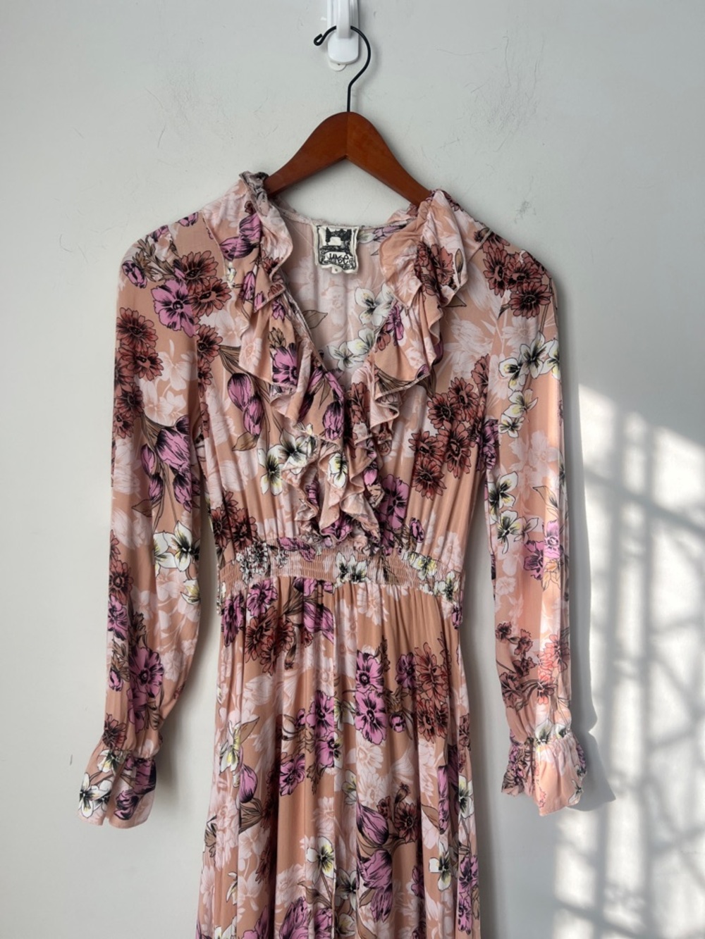 Jaase Floral Ruffle Boho Midi Dress S 🕶️ - Picture 2 of 8